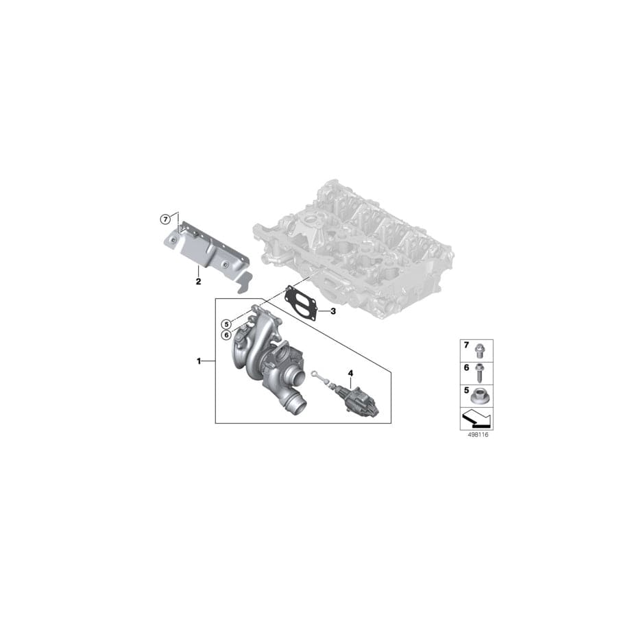 Genuine BMW 11658647243 G30 G02 Heat Shield For Exhaust Manifold (Inc. X3 30eX, Cooper S & Cooper S ALL4)
