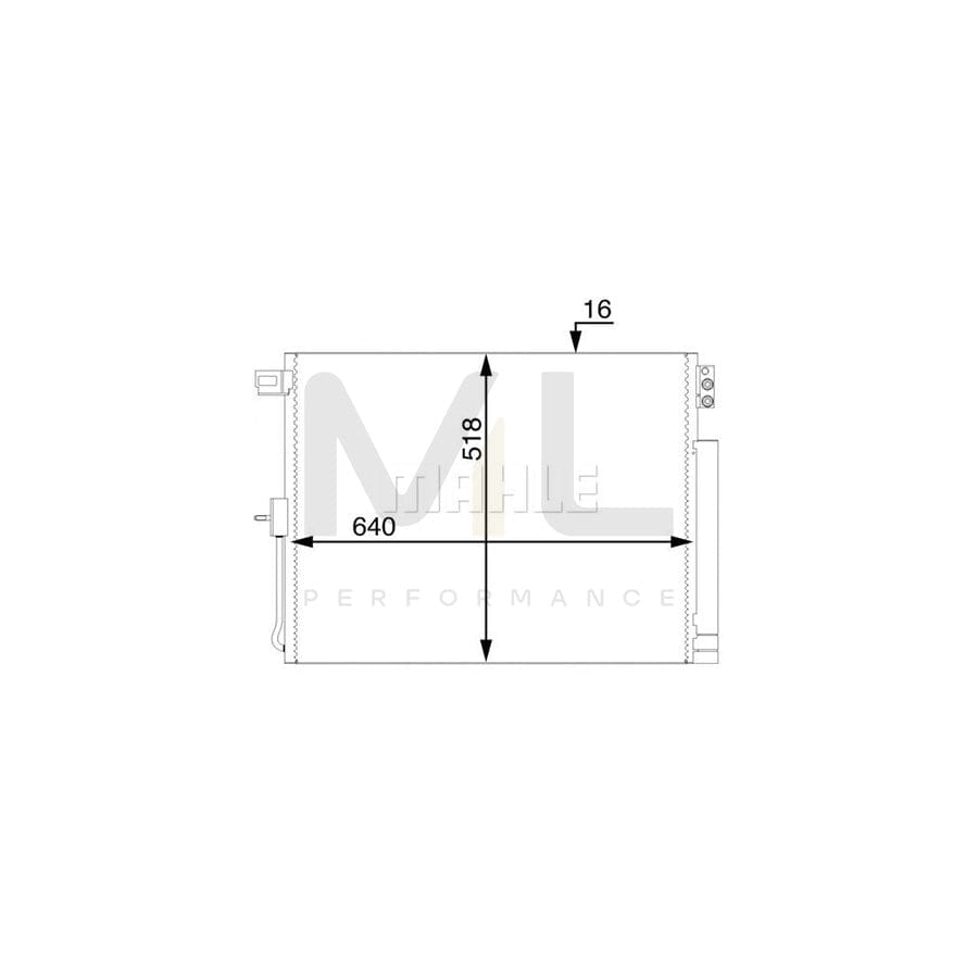 MAHLE ORIGINAL AC 45 000S Air conditioning condenser with dryer | ML Performance Car Parts