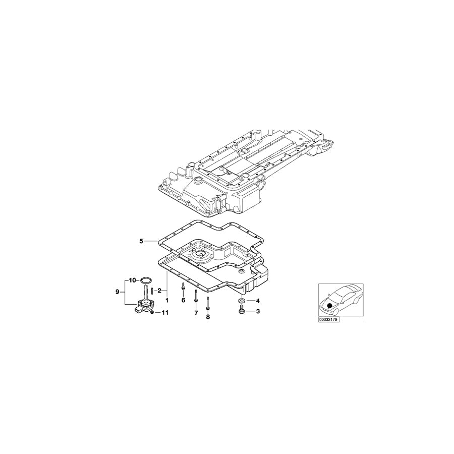 Genuine BMW 11137500210 E53 Oil Pan (Inc. X5 4.4i & X5 4.6is)