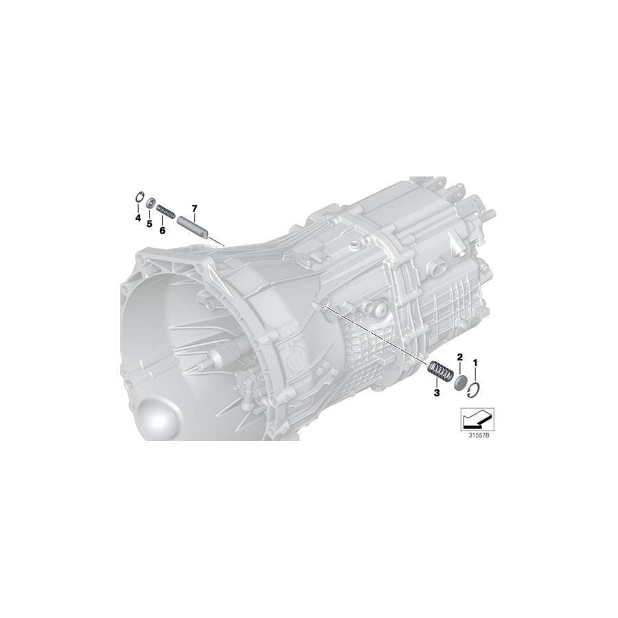 Genuine BMW 23108609217 E90 E88 F11 Lock Ring 14X1 & 135i)