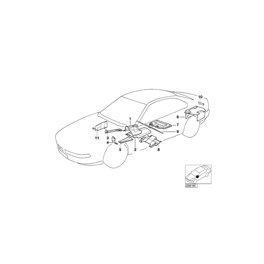 Genuine BMW 12521741966 E31 Heat Resistant Plate (Inc. 850CSi, 850Ci & 840Ci)