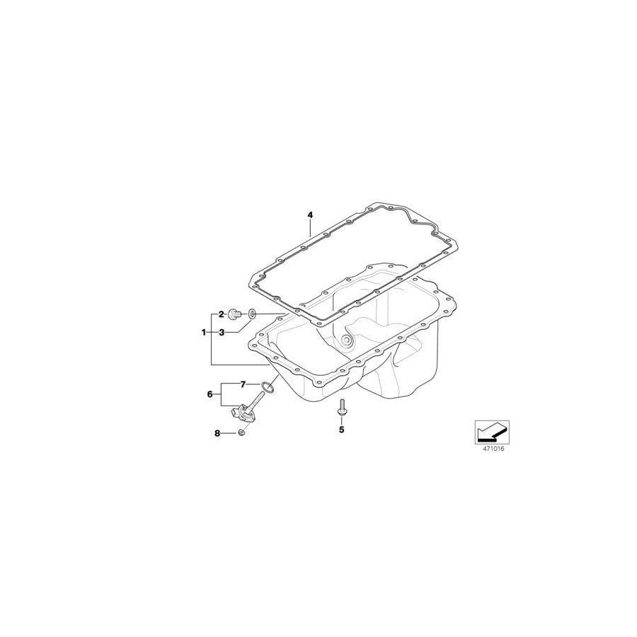 Genuine BMW 11137585279 E60 E61 Oil Pan (Inc. 520i)