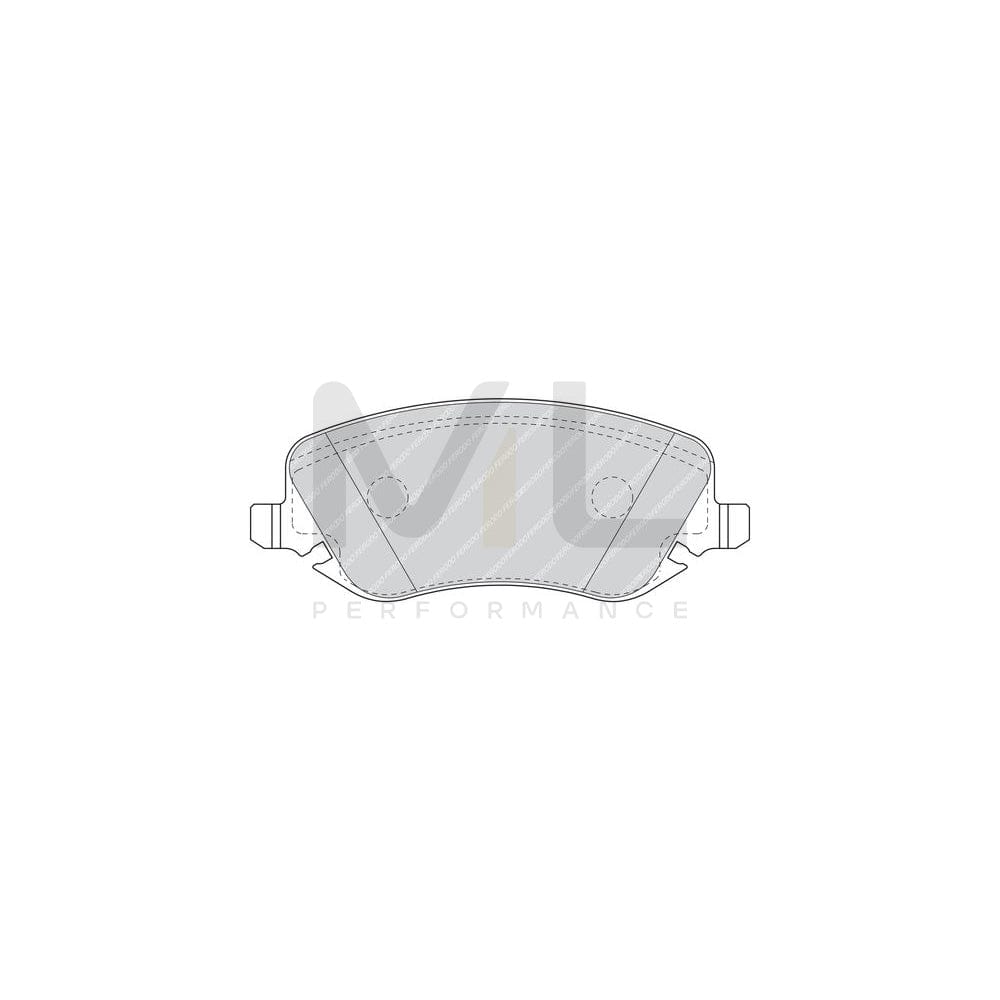 Ferodo Premier FDB1470 Brake Pad Set for Lancia Thesis (841) Incl. Wear Warning Contact, With Accessories