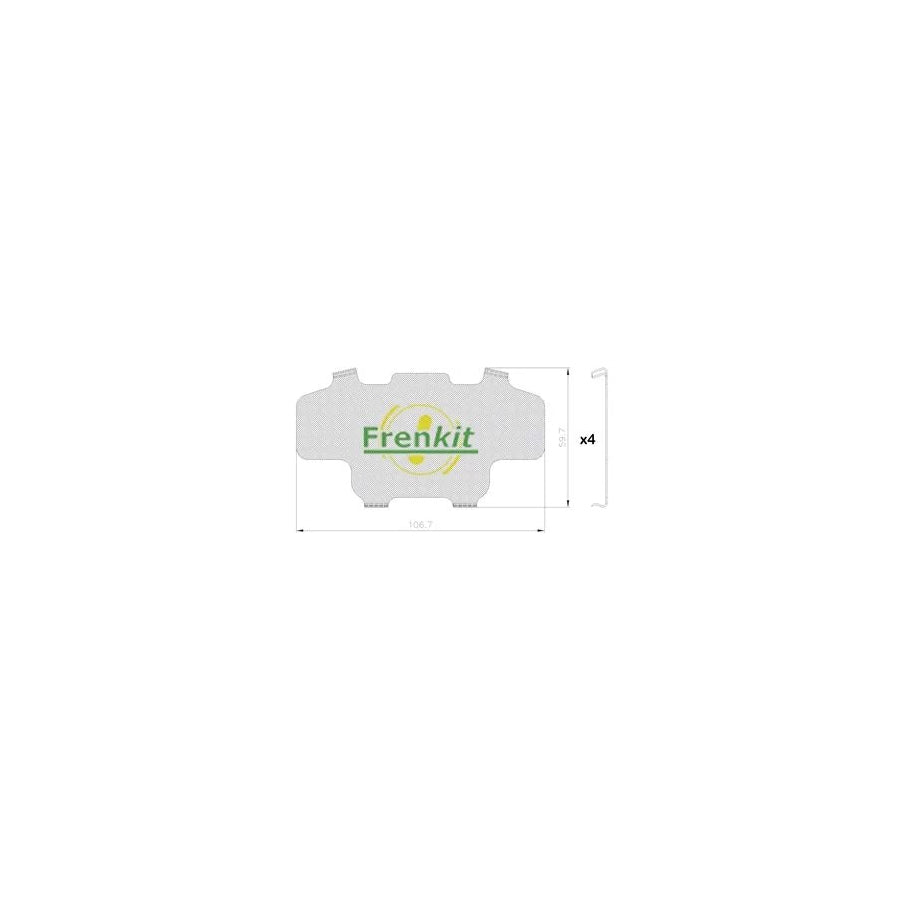 Frenkit 940420 Anti-Squeal Foil, Brake Pad (Back Plate)