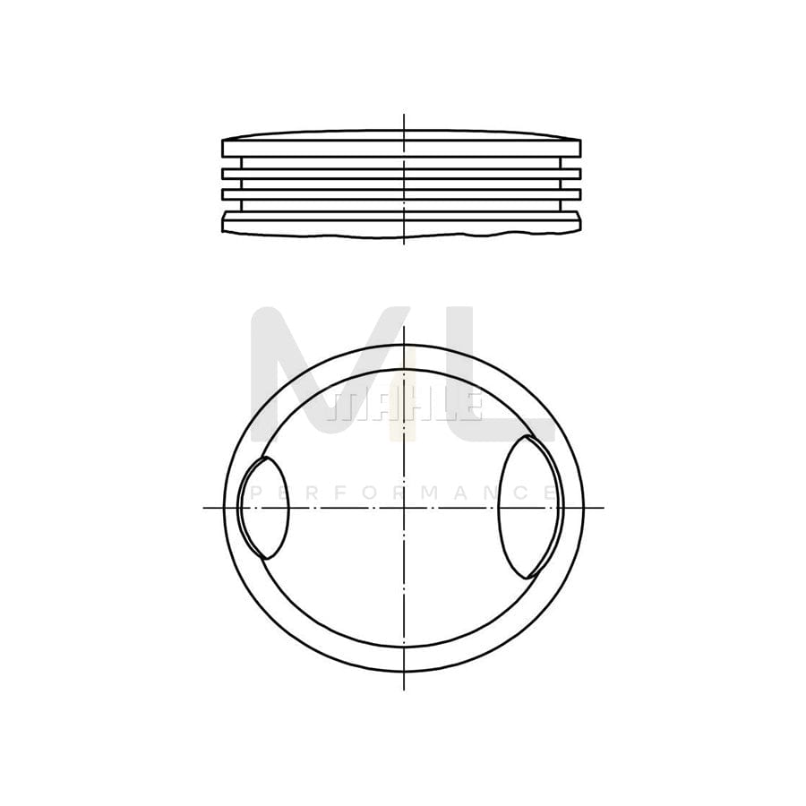 MAHLE ORIGINAL 033 22 01 Piston 82,76 mm | ML Performance Car Parts