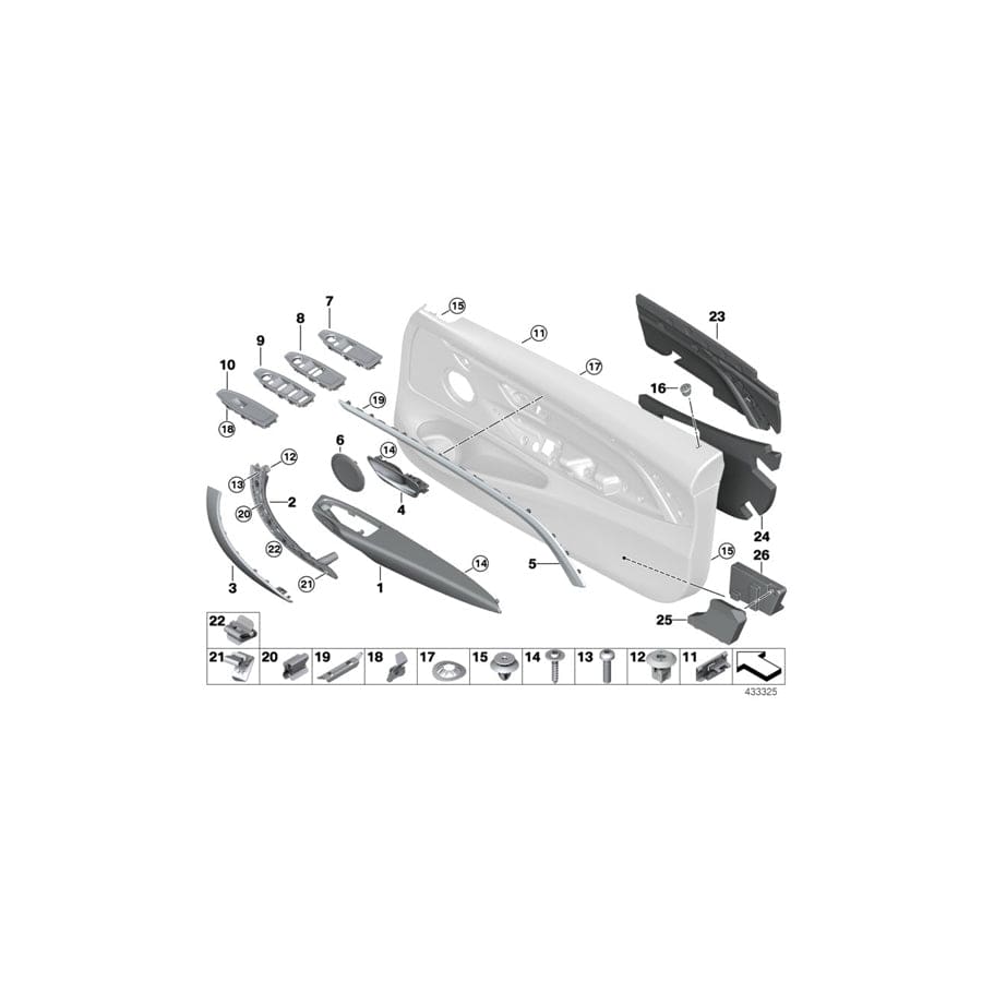 Genuine BMW 51418057707 F82 F83 Armrest In Leather, Front Left SCHWARZ (Inc. M4, M4 GTS & M4 CS)