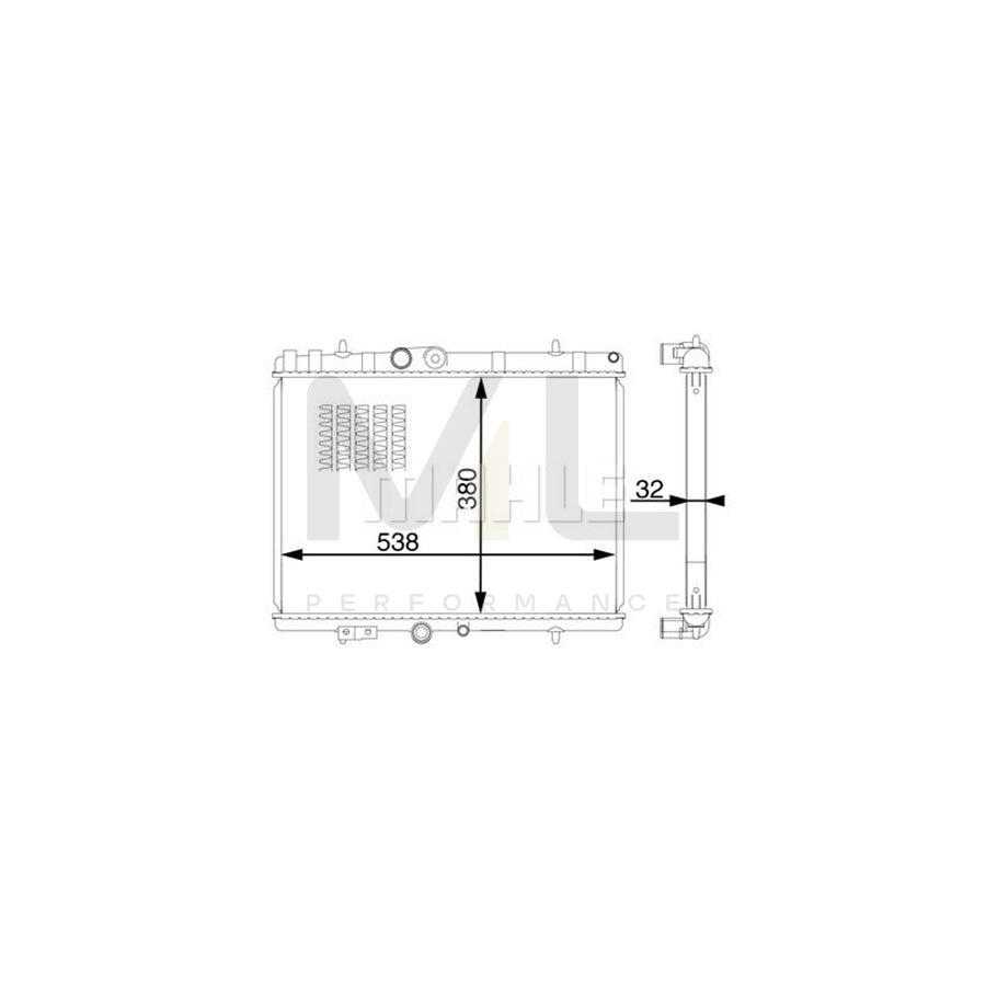 MAHLE ORIGINAL CR 1598 000S Engine radiator Brazed cooling fins | ML Performance Car Parts