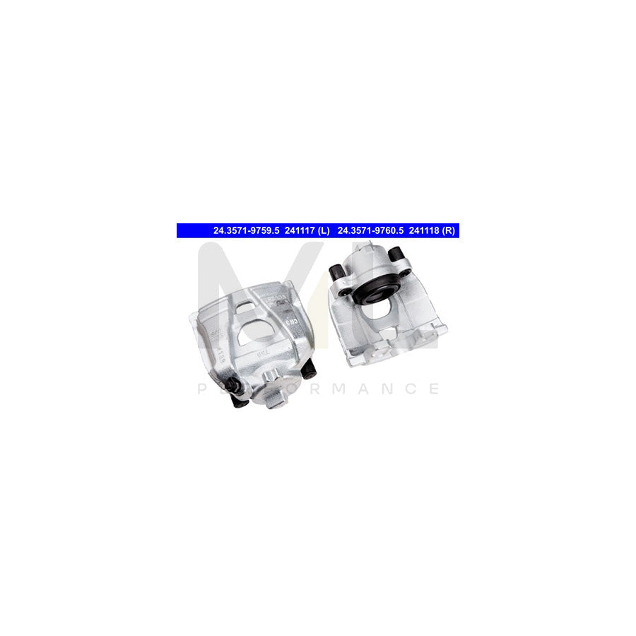 ATE 24.3571-9760.5 Brake Caliper without holder