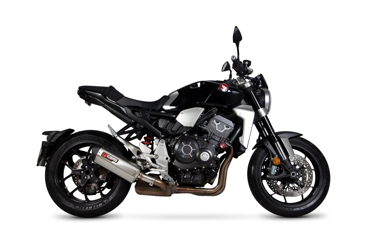 Scorpion RHA187SEO Honda CB1000 R Serket Parallel Slip-On - Brushed Stainless Steel Sleeve | ML Performance UK UK