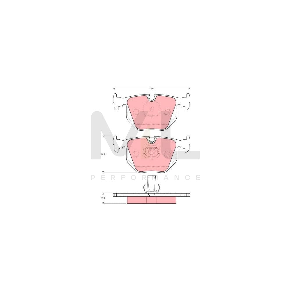 TRW Gdb1304 Brake Pad Set Prepared For Wear Indicator