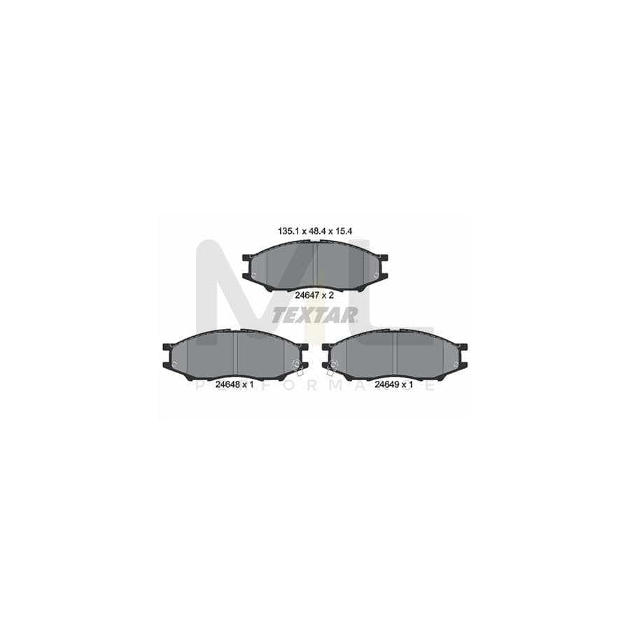 TEXTAR 2464701 Brake pad set with acoustic wear warning