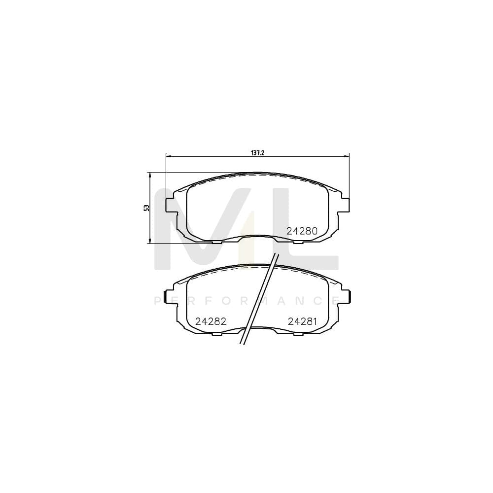 Hella 8DB 355 012-901 Brake Pad Set With Acoustic Wear Warning | ML Performance Car Parts