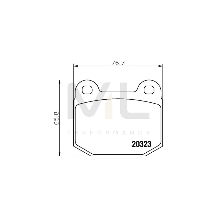 TEXTAR 2032302 Brake pad set not prepared for wear indicator