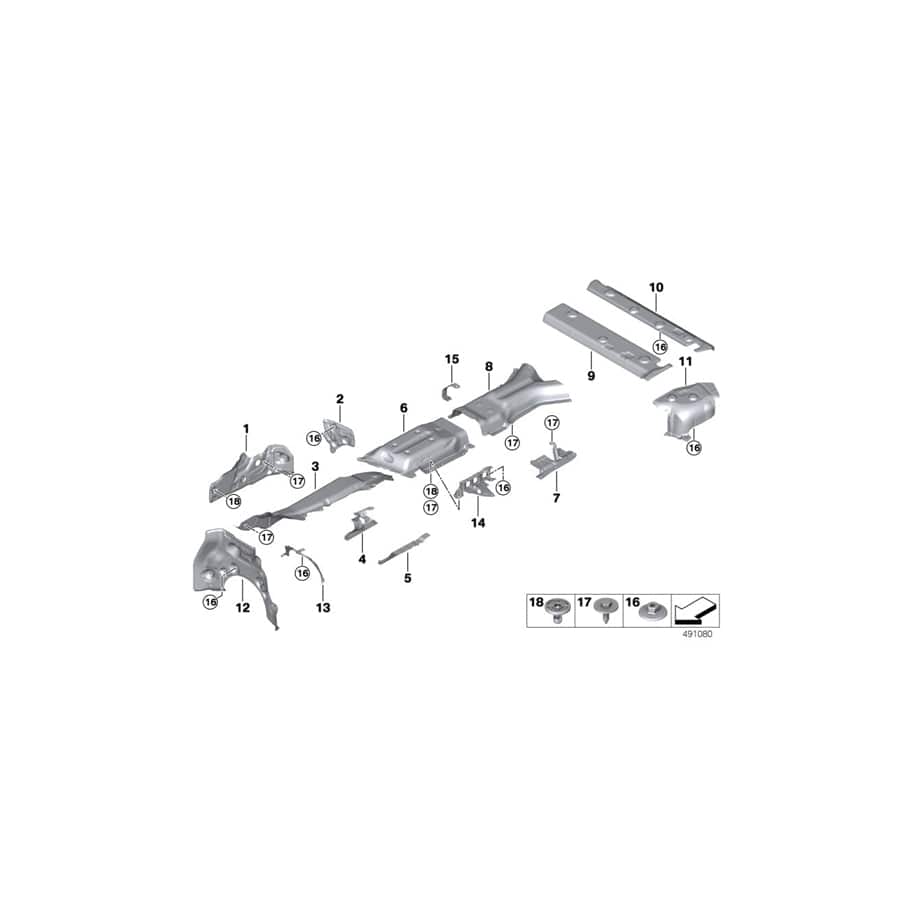Genuine BMW 51487427213 G07 Heat Insulation, Rear Silencer, Left (Inc. X7 50iX, X7 30dX & X7 40iX)