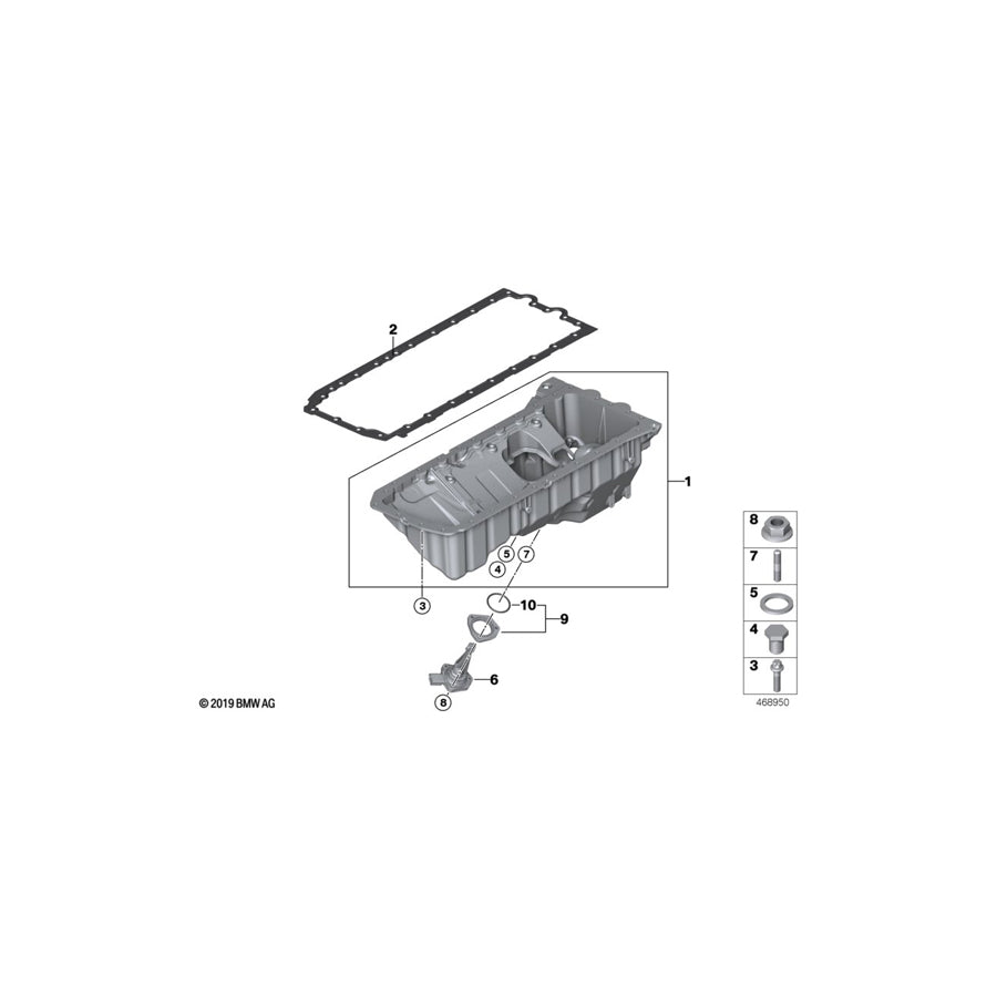 Genuine BMW 11137838706 F80 F82 Oil Pan (Inc. M4 GTS, M4 CS & M3)