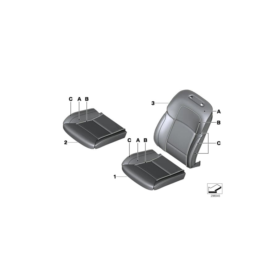 Genuine BMW 52107984396 F01 F10 F07 Cover For Comfort Seat, Leather INDIVIDUAL (Inc. 535dX, Hybrid 7L & 750Li)
