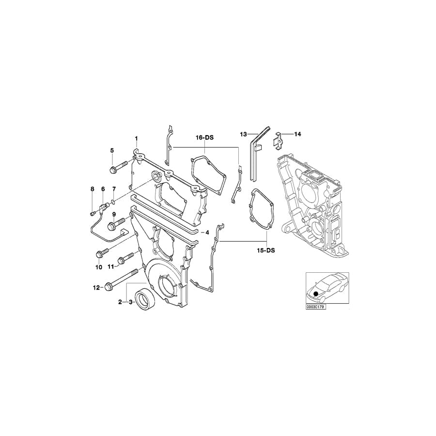 Genuine BMW 11141721802 E30 E36 Gasket Set Chain Case Asbestofree (Inc. 318i & 318is)
