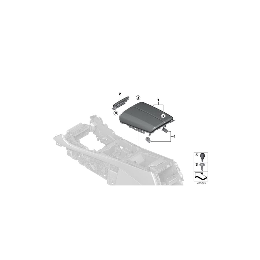 Genuine BMW 51166996503 G06 G05 G07 Armrest Center Console Leather Heated COFFEE (Inc. X6)
