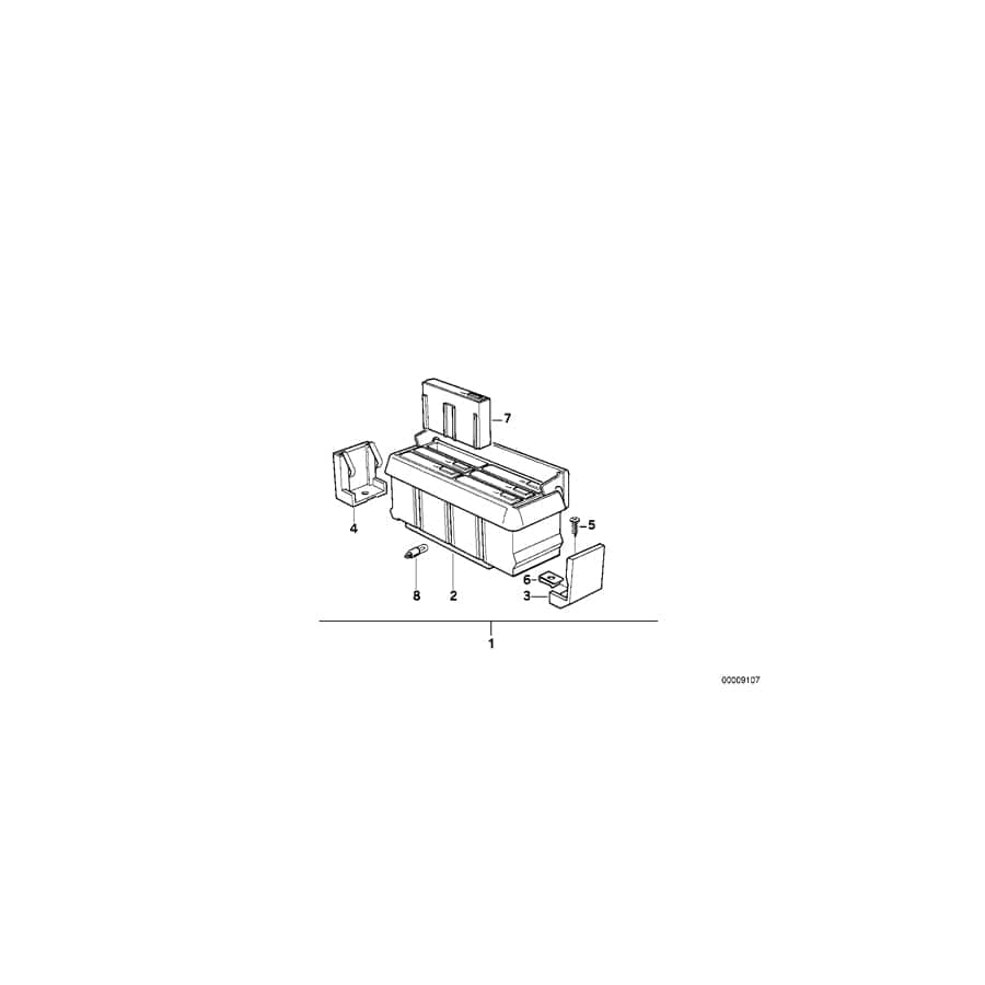 Genuine BMW 65148353044 E36 Rear Bracket (Inc. 328i, M3 & 318is)