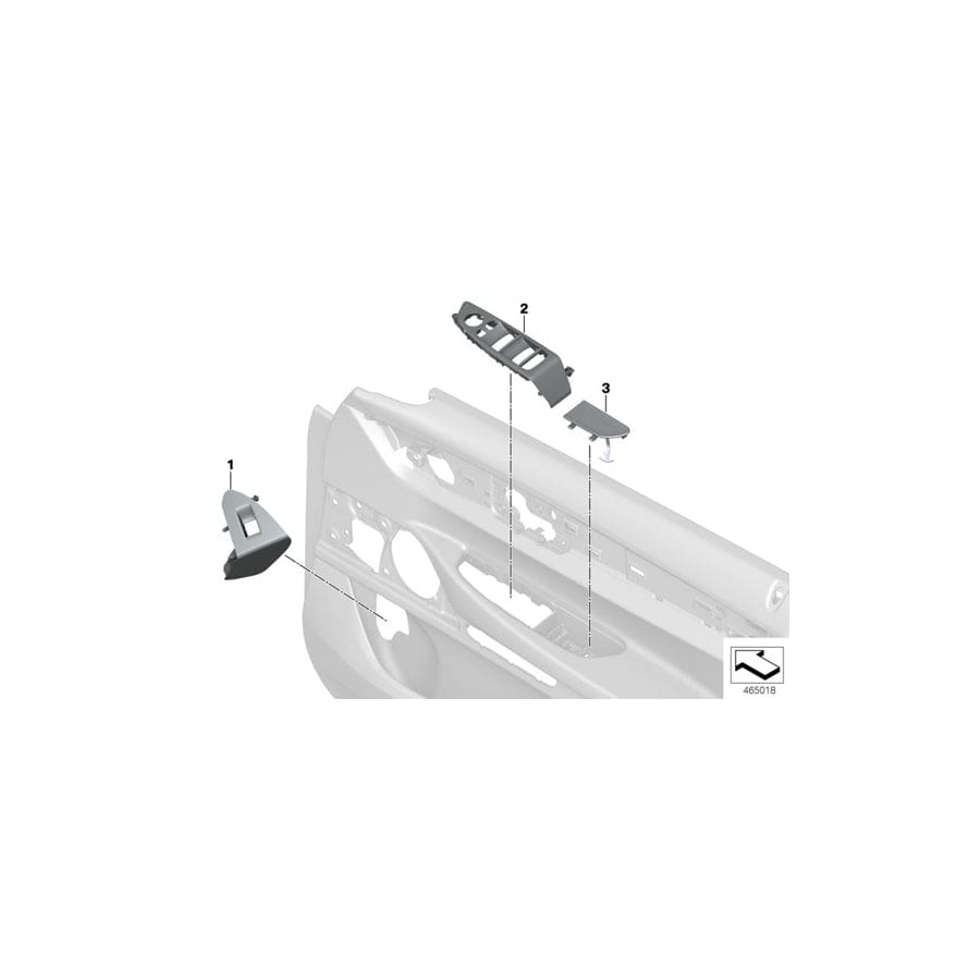 Genuine BMW 51417990117 G12 G11 Cover For Handle Recess, Left FIONAROT (Inc. 750iX, 745Le & 740LeX)