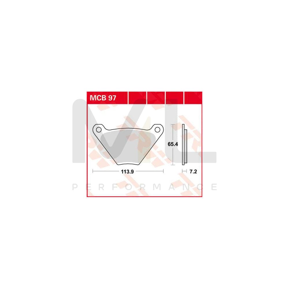 TRW Organic Allround Mcb97 Brake Pad Set