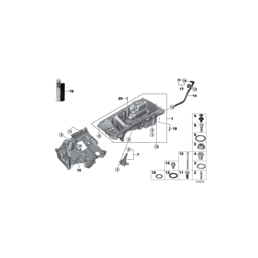 Genuine BMW 11138580127 G30 G14 G11 Oil Pan (Inc. 540dX, X6 30dX & 840dX)
