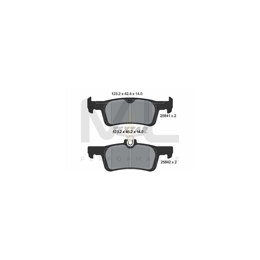 TEXTAR 2584104 Brake pad set for FORD FIESTA not prepared for wear indicator