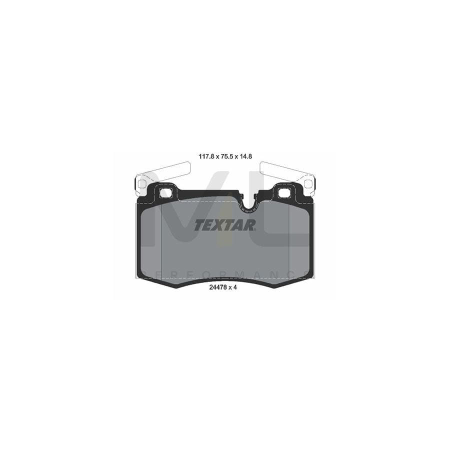 TEXTAR 2447801 Brake pad set prepared for wear indicator