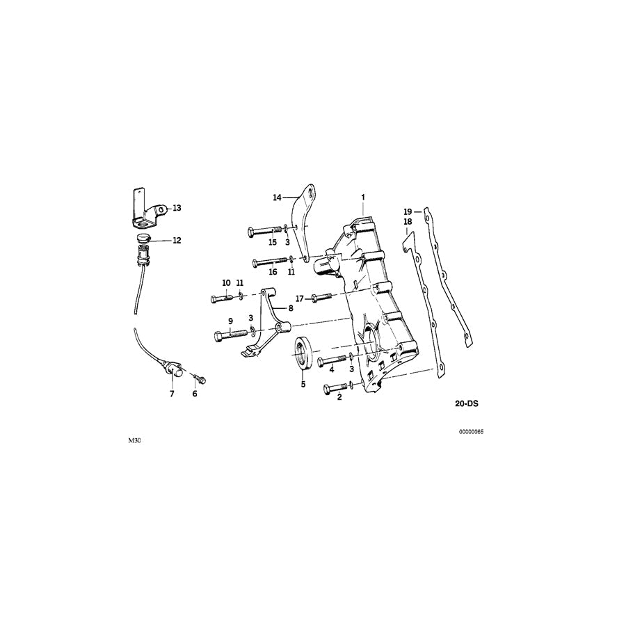 Genuine BMW 11141250101 E24 E23 E12 Shackle (Inc. 2800, 533i & 635CSi)