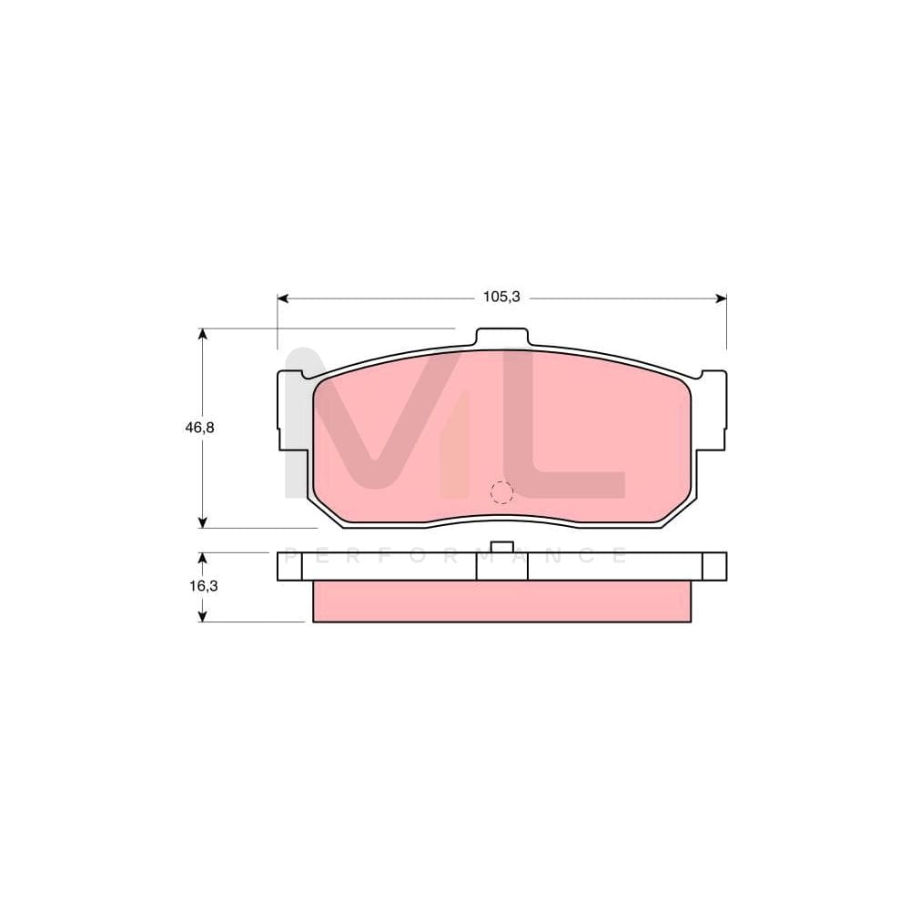 TRW Gdb1172 Brake Pad Set Not Prepared For Wear Indicator