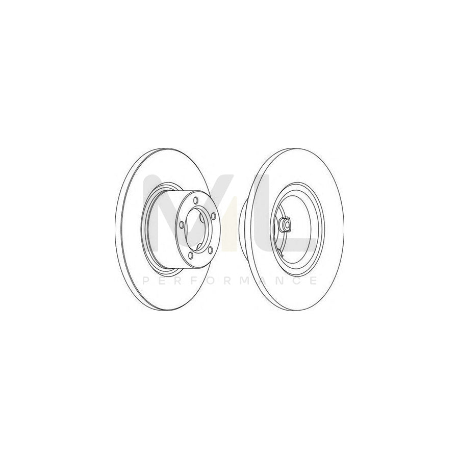 Ferodo DDF077-1 Brake Disc Solid - Pair