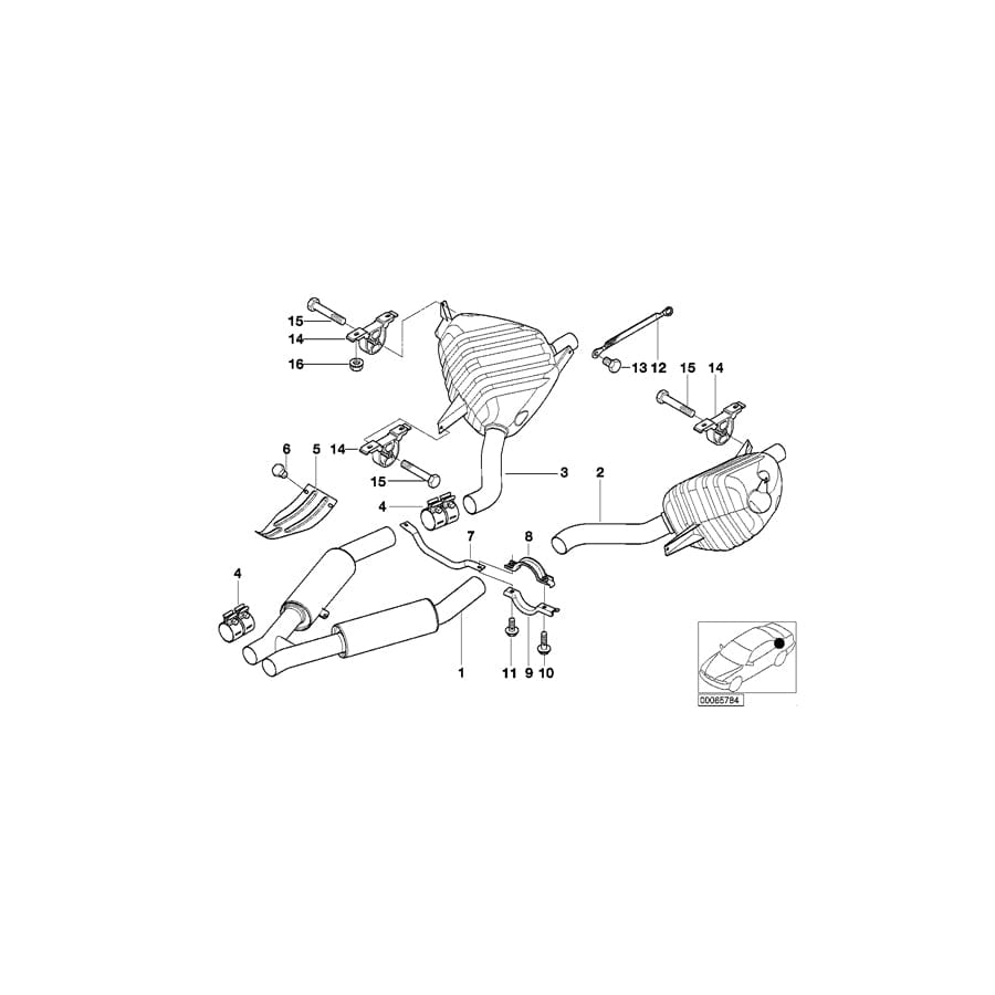 Genuine BMW 18101407993 E52 Pipe Clamp (Inc. ALPINA V8 & Z8)