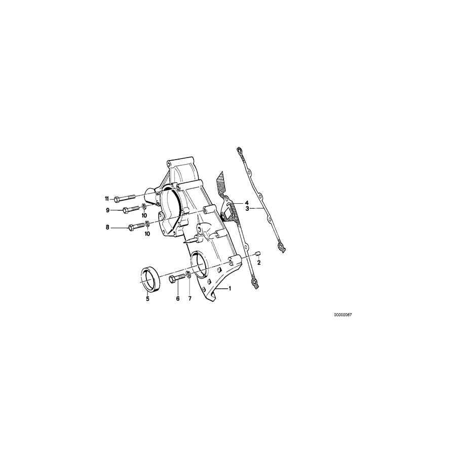 Genuine BMW 11141312616 E30 Gasket Left Asbesto-Free (Inc. 320is & M3)