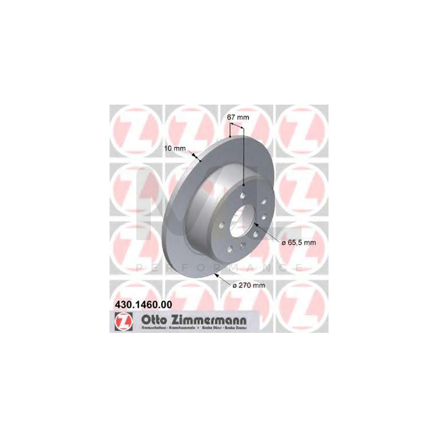 ZIMMERMANN 430.1460.00 Brake Disc Solid - 1 piece