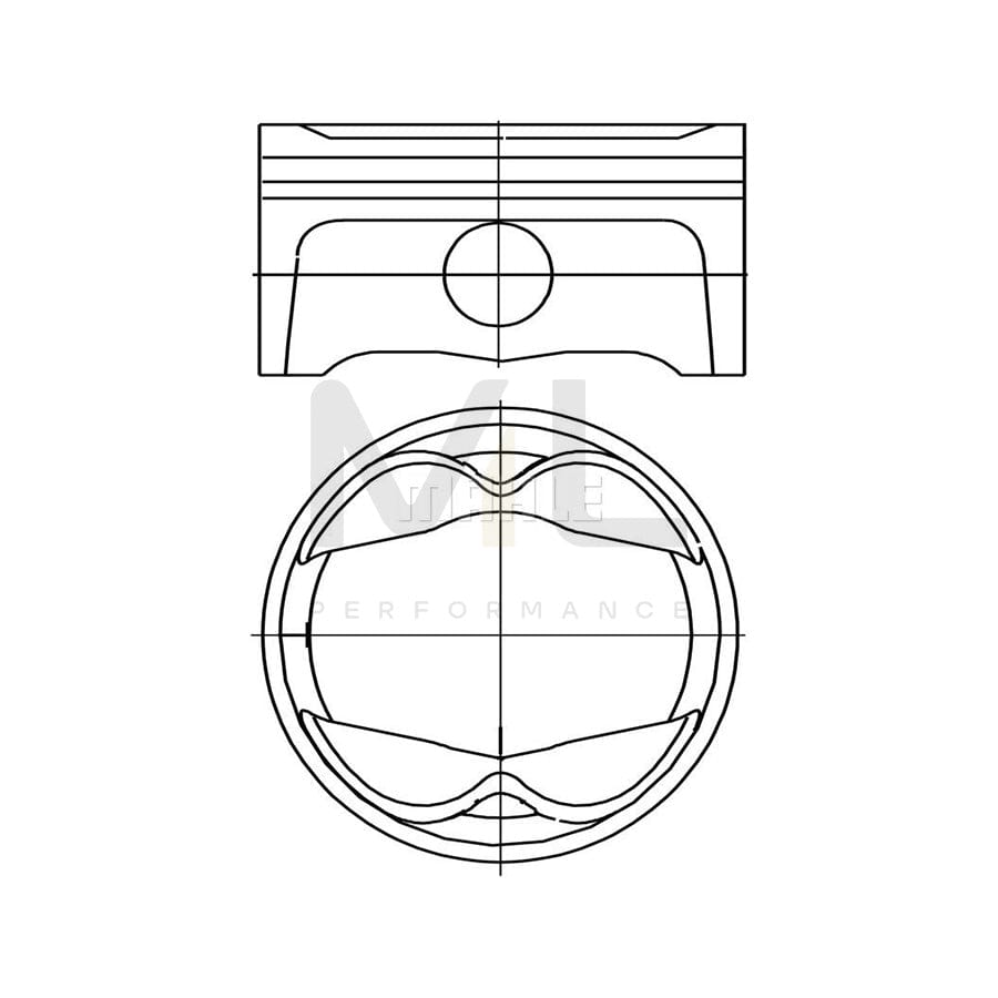 MAHLE ORIGINAL 503 PI 00102 002 Piston for PORSCHE 911 96,5 mm, without cooling duct | ML Performance Car Parts