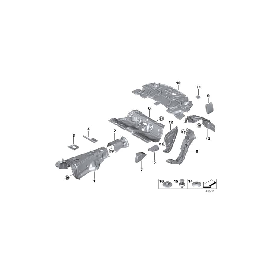 Genuine BMW 51487467804 F93 G16 Sound Insulation Trunk Right (Inc. 840i, M8 & 840dX)