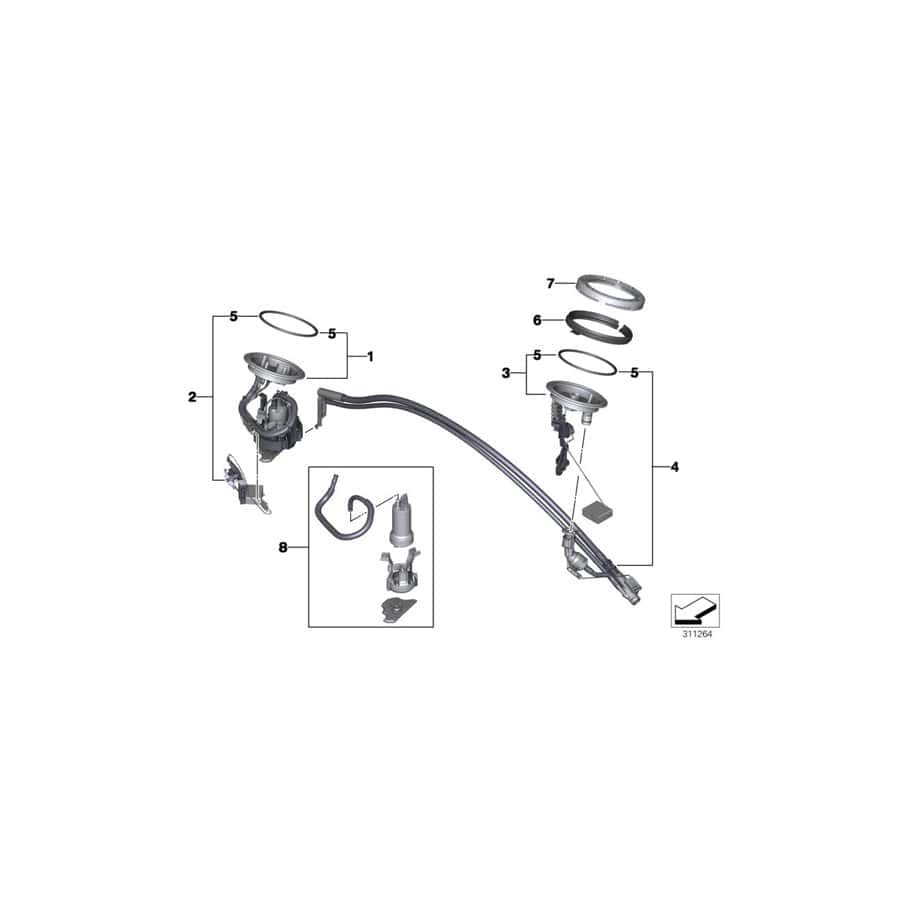 Genuine BMW 16117183794 E67 E65 E66 Left Fuel Level Sensor (Inc. 740Li, 745Li & 745i)