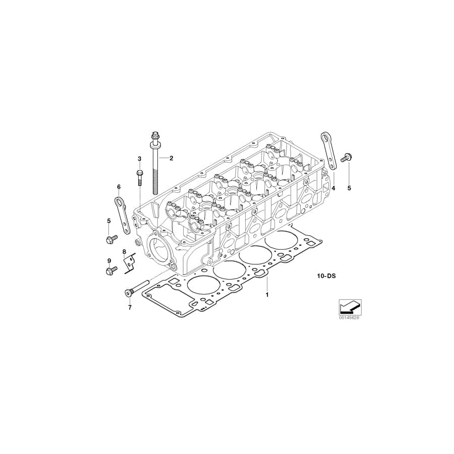 Genuine BMW 11127796527 E65 Cylinder Head Gasket Asbestos-Free 2-LOCH (Inc. 745d)
