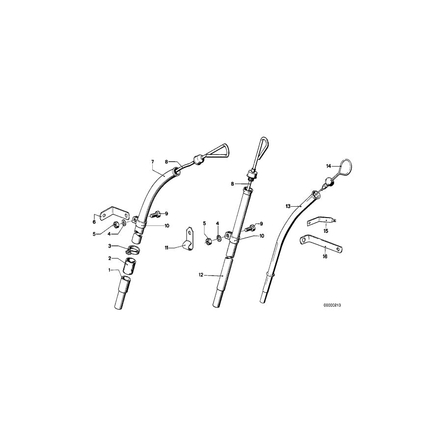 Genuine BMW 11431256703 E12 Guide Tube Upper Part ROHR 12X1 L=196 (Inc. 520)