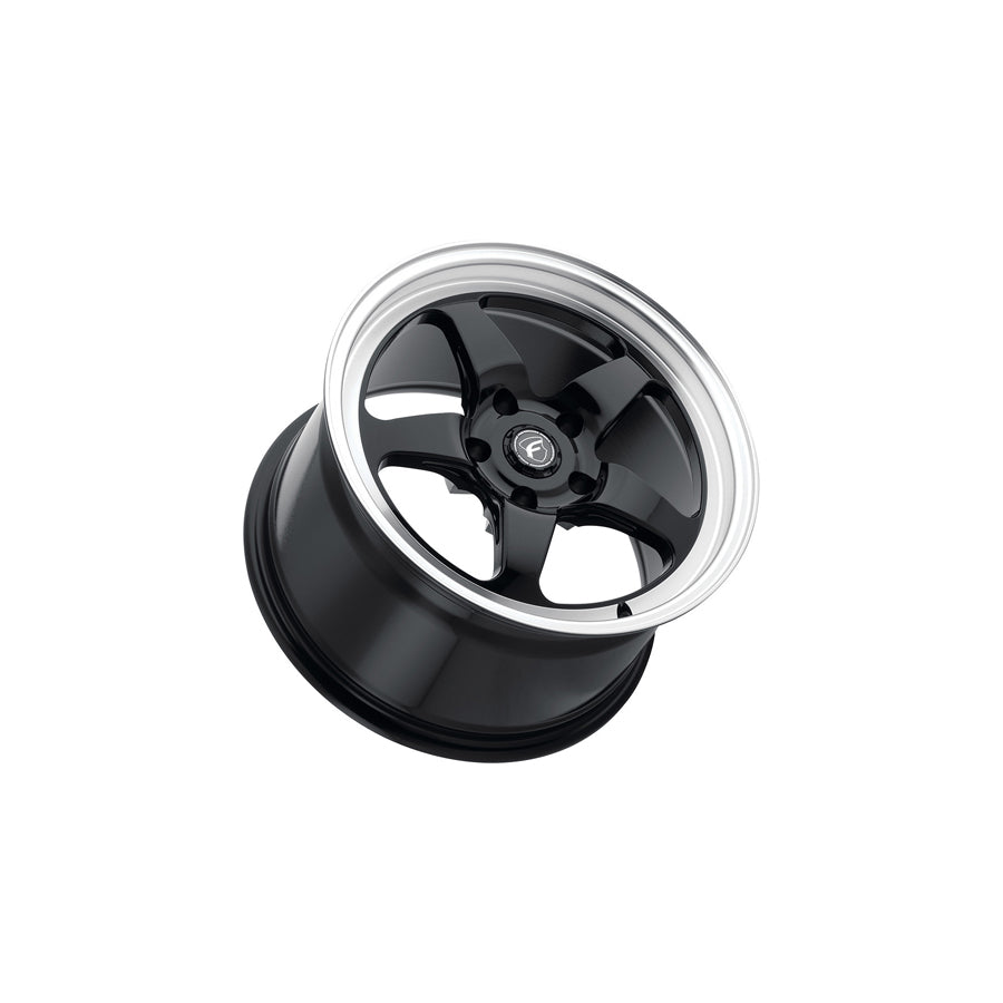 Forgestar F09182062P50 18x12 D5 Drag Standard 5x120.65 ET50 BS8.5 Gloss Black Machined Drag Racing Wheel