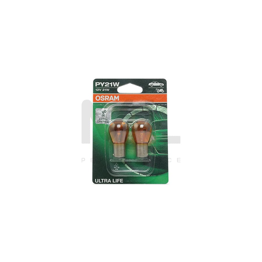 OSRAM ULTRA LIFE 7507ULT-02B Bulb, indicator 12V 21W, PY21W, BAU15s