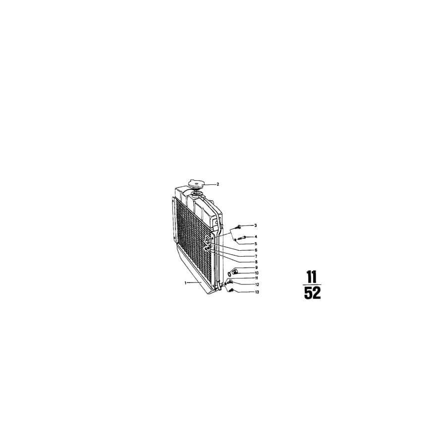 Genuine BMW 17111102621 Radiator HEAVY DUTY (Inc. 2000, 2002ti & 2000tii)