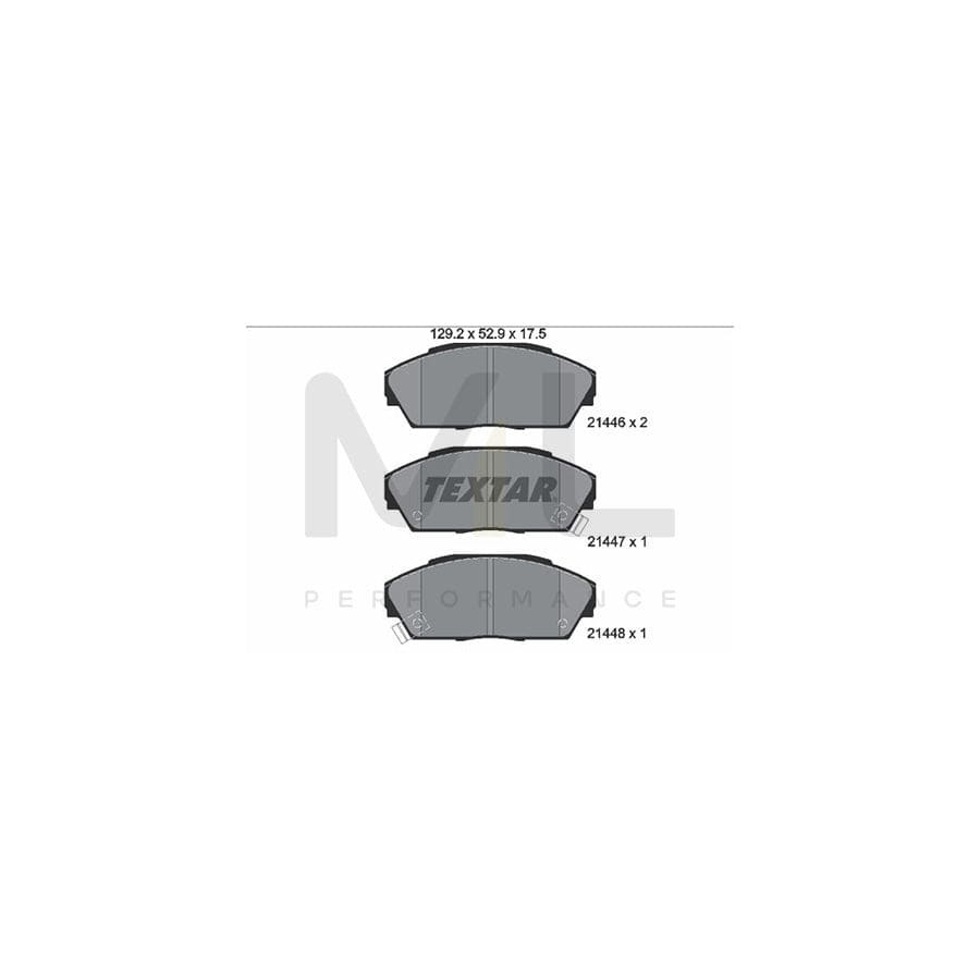 TEXTAR 2144601 Brake pad set with acoustic wear warning