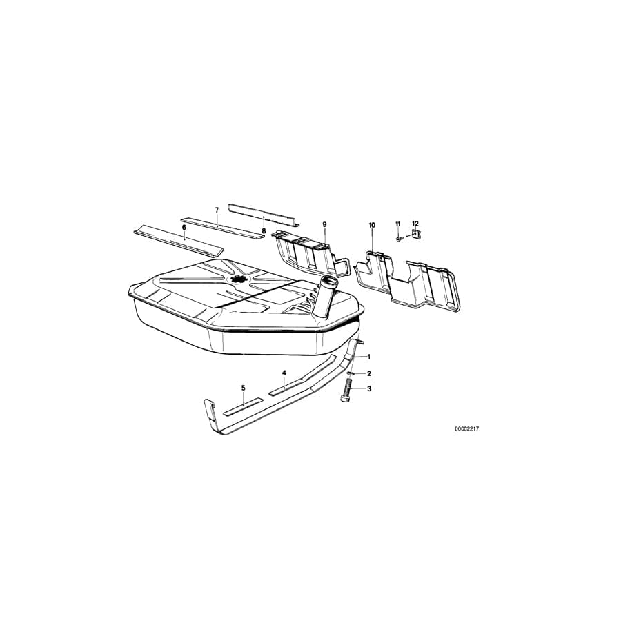 Genuine BMW 16111118226 E23 Tension Strap (Inc. 733i, 745i & 728iS)