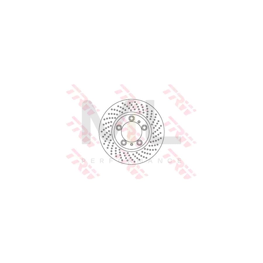 TRW DF6779S Brake Disc Perforated / Vented, Painted