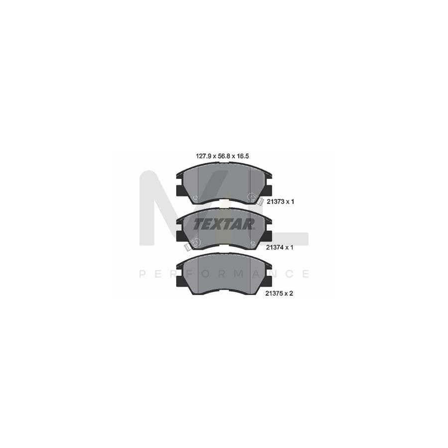 TEXTAR 2137301 Brake pad set with acoustic wear warning