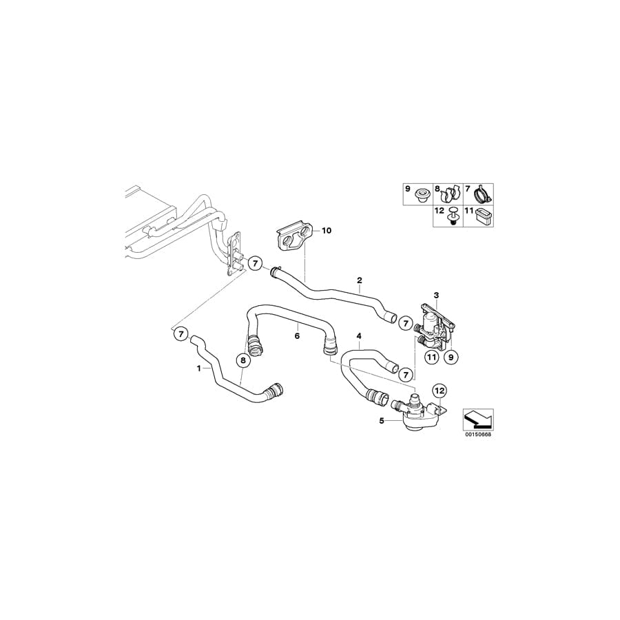 Genuine BMW 64216915173 E63 E61 Grommet (Inc. 525xd, 530d & 525xi)