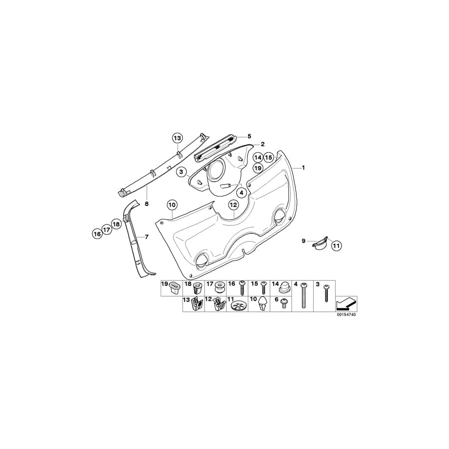 Genuine BMW 51497182689 R53 Trunk Trim Panel, Brake Light (Inc. Coop.S JCW GP)