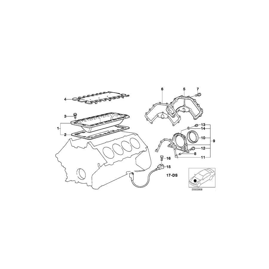 Genuine BMW 11141433439 E39 E31 E53 Torx Bolt M6X35 (Inc. X5 4.6is, 735iL & Z8)