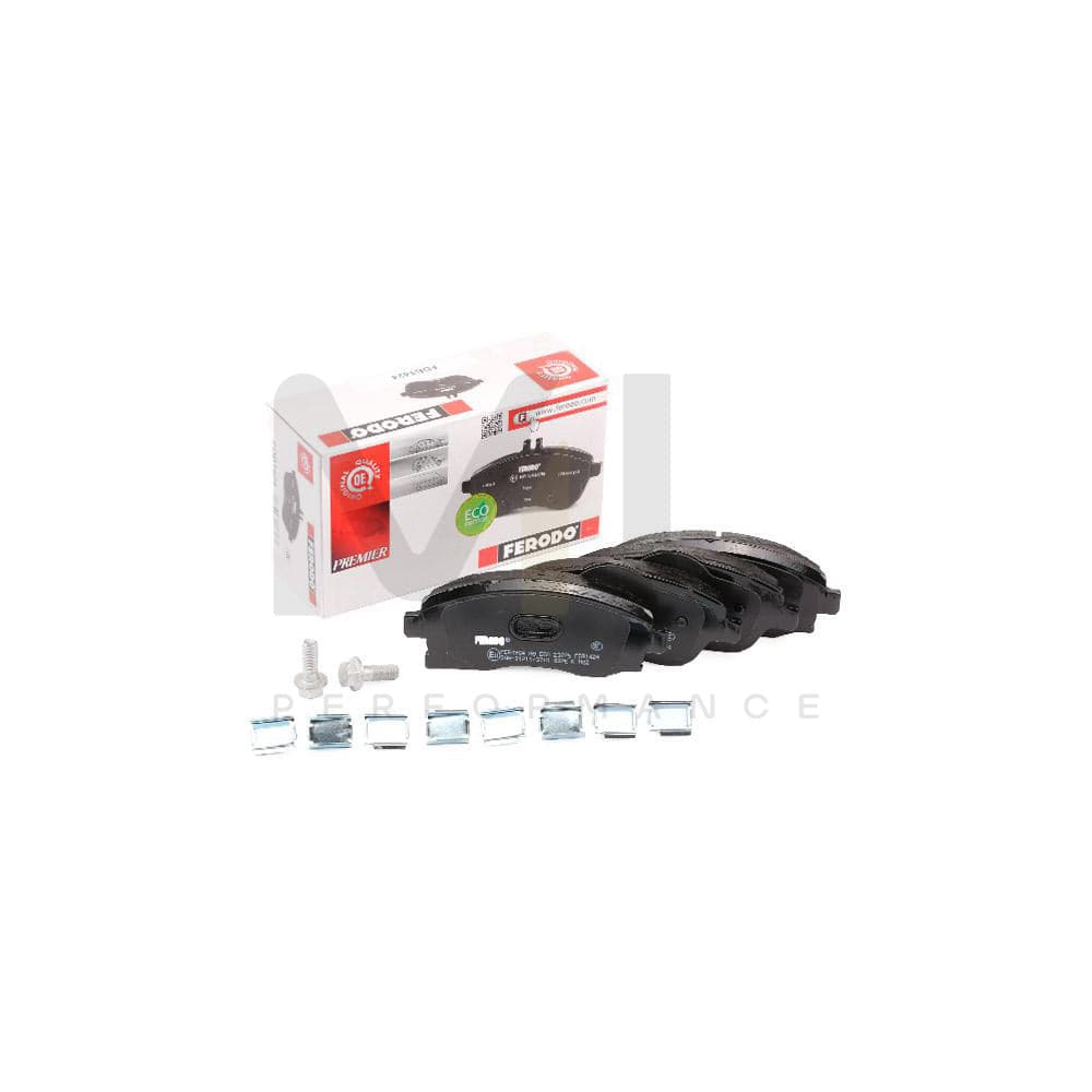 Ferodo Premier Eco Friction FDB1424 Brake Pad Set With Acoustic Wear Warning, With Piston Clip, With Accessories